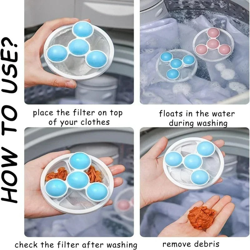 🔥BUY 1 - GET 1 FREE! ✨ Washing Machine Filter Bag - Captures Pet Hair, Prevents Tangles, Reusable 🧼🐾