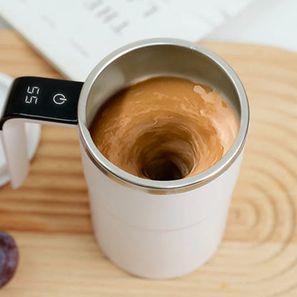 Magnetic Self-Stirring Coffee Mug Set