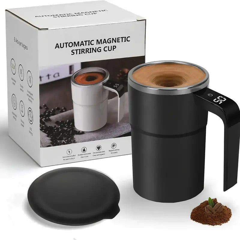 Magnetic Self-Stirring Coffee Mug Set