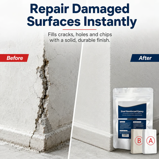 Steel Reinforced Epoxy Repair Putty — Universal Glue for Metal, Wood, Plastic