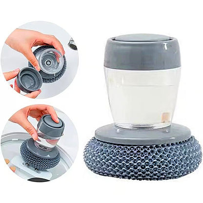 🧽 Comfort Grip Soap Dispensing Kitchen Scrub