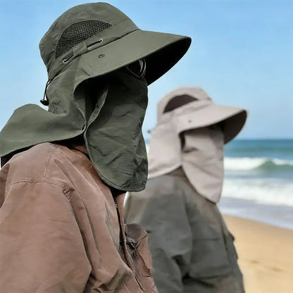 SunShield Bucket Hat Comfortable sun protection with built-in face cover for worry-free outdoor days