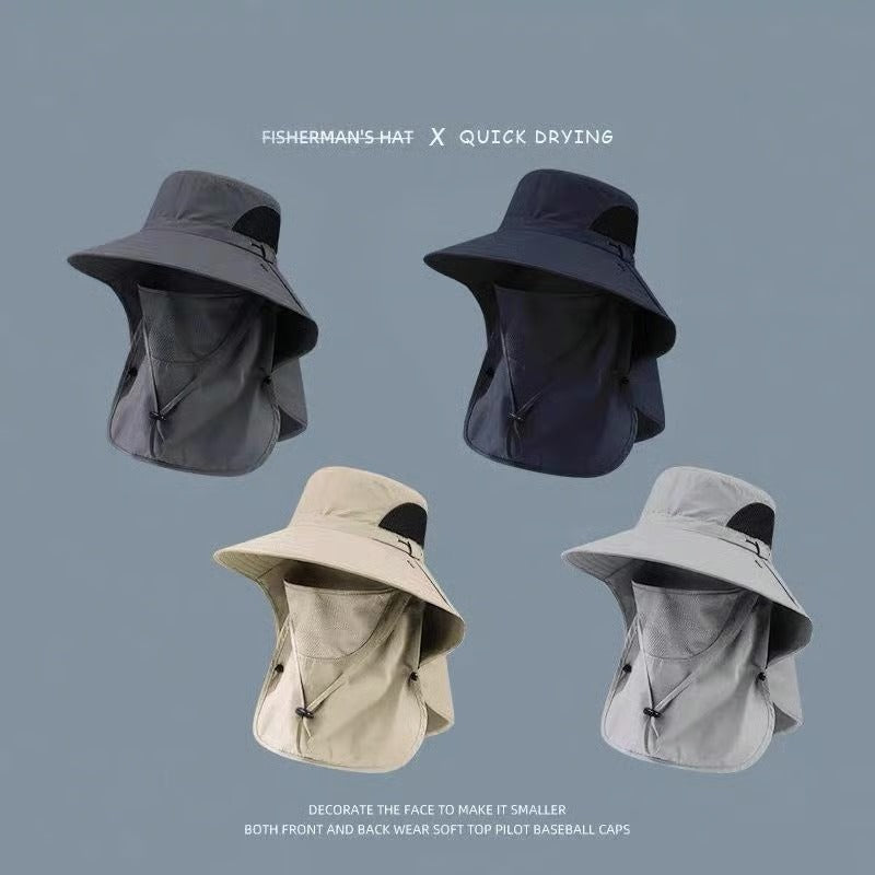 SunShield Bucket Hat Comfortable sun protection with built-in face cover for worry-free outdoor days