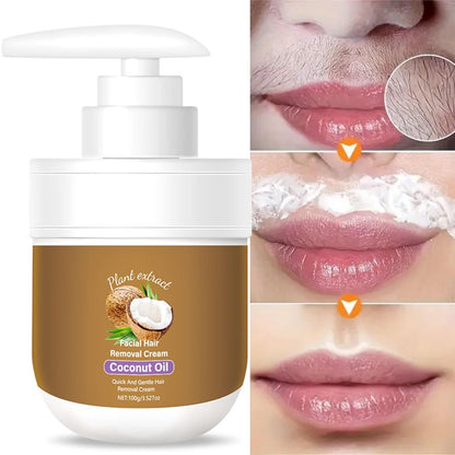 Coconut facial hair removal cream - Gentle & effective