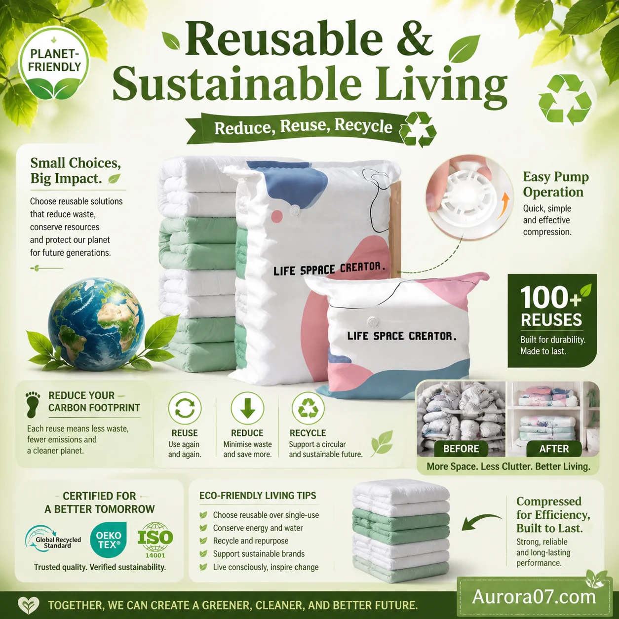 Vacuum Storage Bags – Press & Seal (PACK OF 5) (Testing)