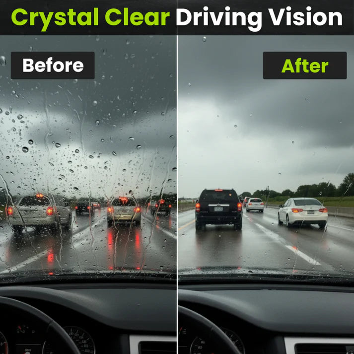 CarSquadLabs™  Glass Compound Roll On Cleaner For Window Surfaces Free 5 In 1 Coating Spray