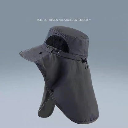 SunShield Bucket Hat Comfortable sun protection with built-in face cover for worry-free outdoor days