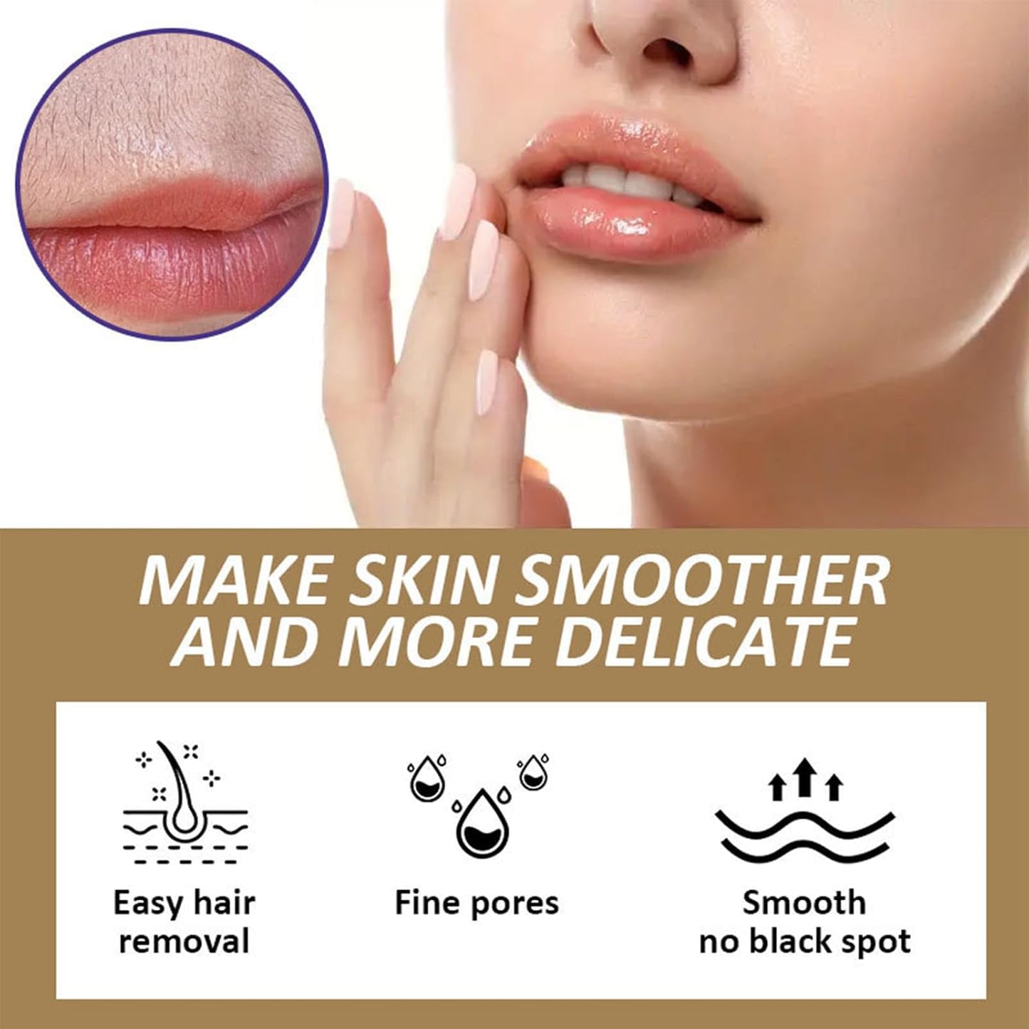 Coconut facial hair removal cream - Gentle & effective
