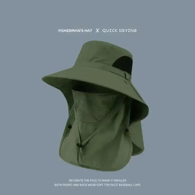 SunShield Bucket Hat Comfortable sun protection with built-in face cover for worry-free outdoor days