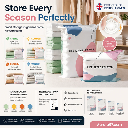 Vacuum Storage Bags – Press & Seal (PACK OF 5) (Testing)
