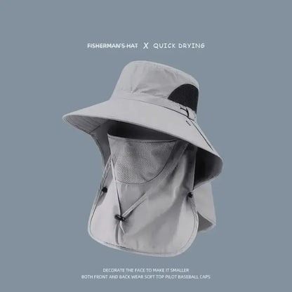 SunShield Bucket Hat Comfortable sun protection with built-in face cover for worry-free outdoor days