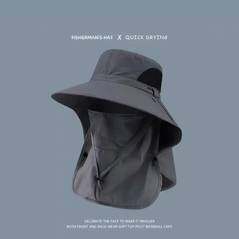SunShield Bucket Hat Comfortable sun protection with built-in face cover for worry-free outdoor days