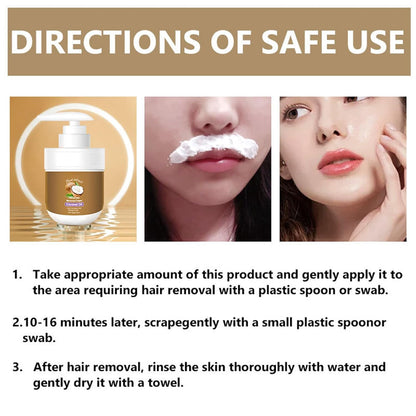 Coconut facial hair removal cream - Gentle & effective