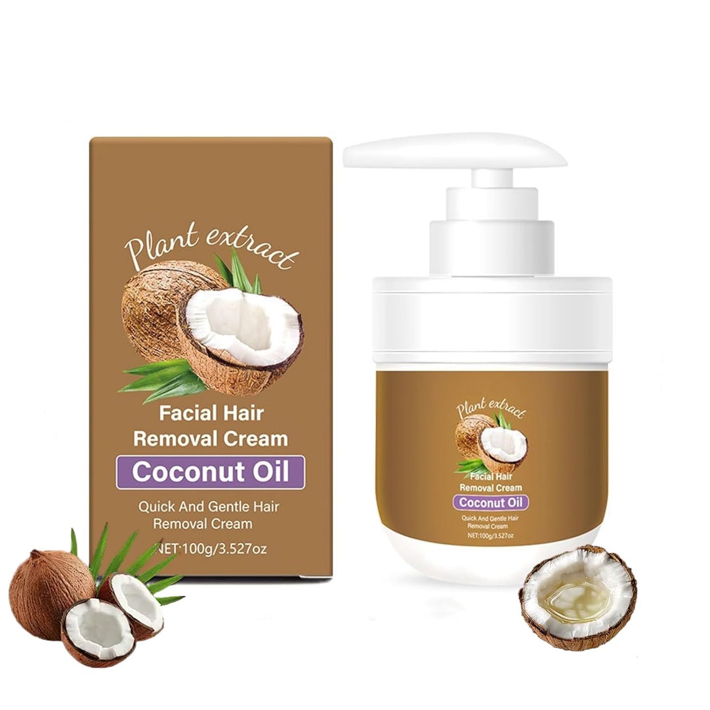 Coconut facial hair removal cream - Gentle & effective