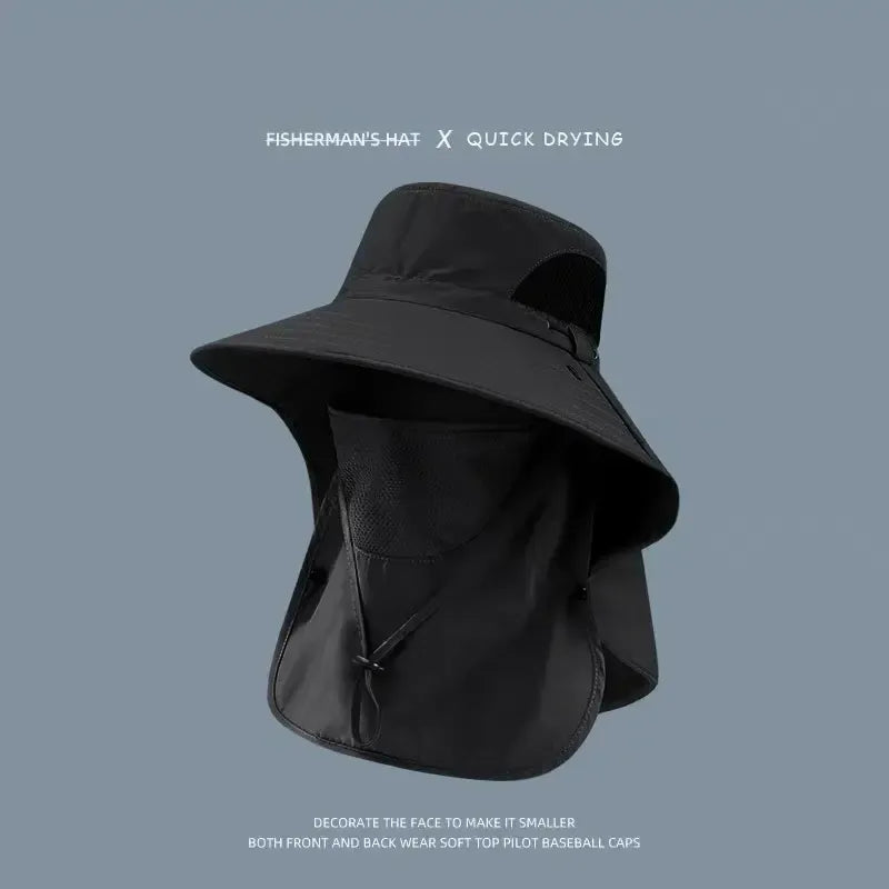 SunShield Bucket Hat Comfortable sun protection with built-in face cover for worry-free outdoor days
