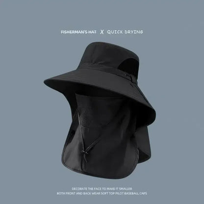 SunShield Bucket Hat Comfortable sun protection with built-in face cover for worry-free outdoor days