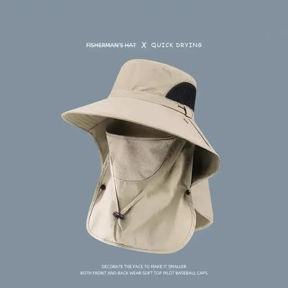 SunShield Bucket Hat Comfortable sun protection with built-in face cover for worry-free outdoor days
