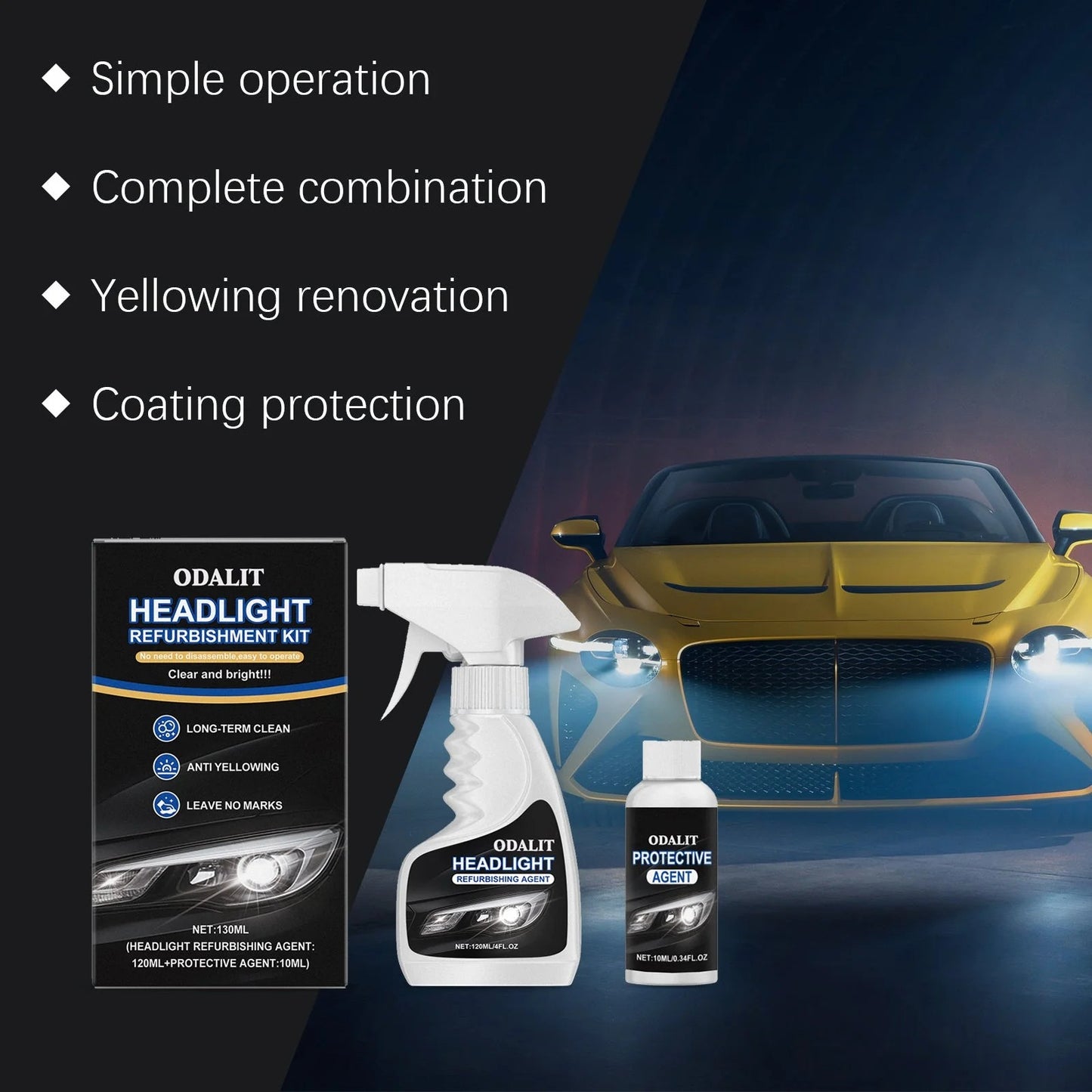 ODALIT Glass / Headlight Refurbishment Spray ( BUY 1 GET 1 FREE )