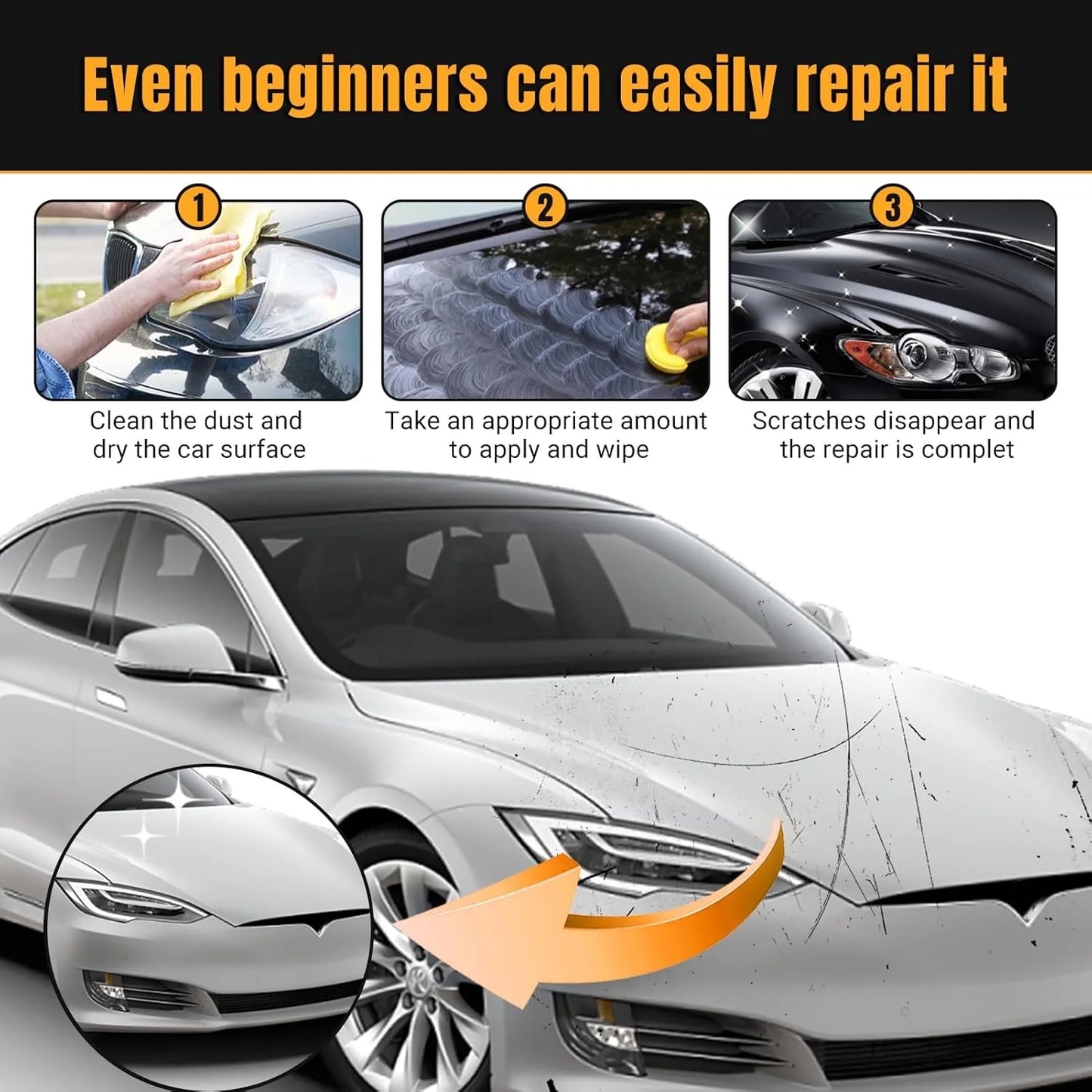 Car Scratch Removal Wax (Pack of 2)