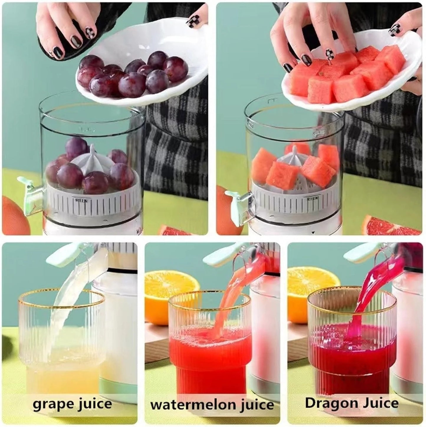Portable Rechargeable Juicer Machine with USB Cable