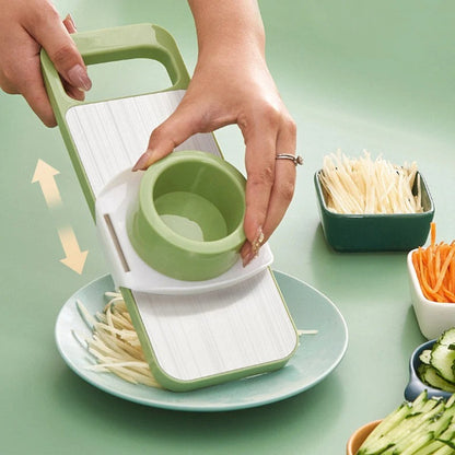 Multifunctional Kitchen Chopper with Hand Guard – 5 Blades, Non-Slip Base & Quick Vegetables Chopping