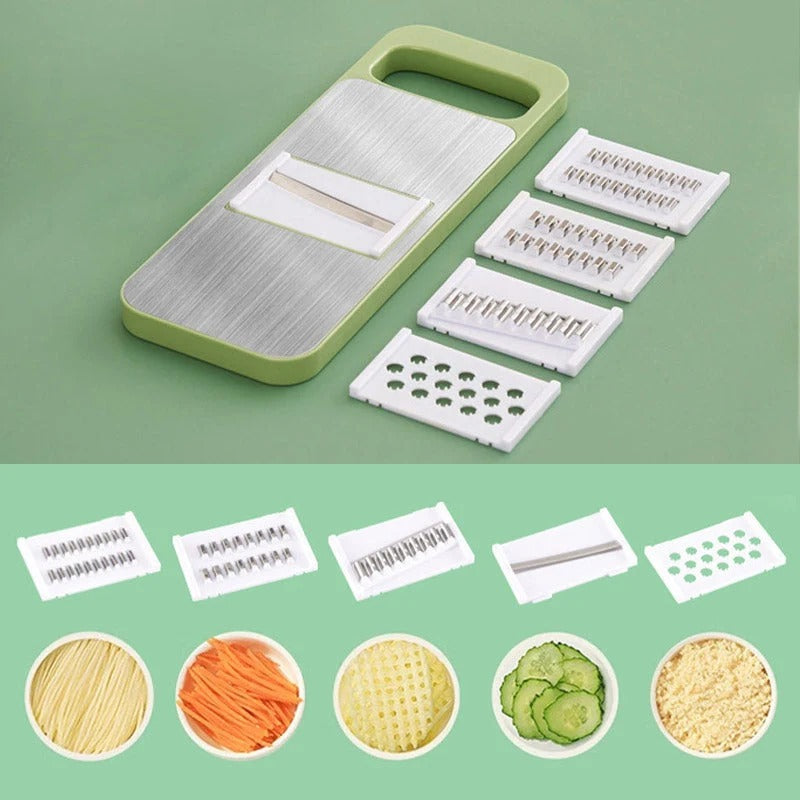 Multifunctional Kitchen Chopper with Hand Guard – 5 Blades, Non-Slip Base & Quick Vegetables Chopping