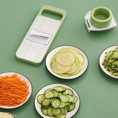 Multifunctional Kitchen Chopper with Hand Guard – 5 Blades, Non-Slip Base & Quick Vegetables Chopping