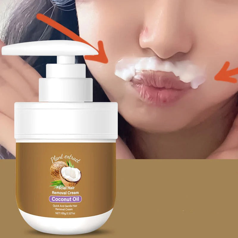 Coconut facial hair removal cream - Gentle & effective